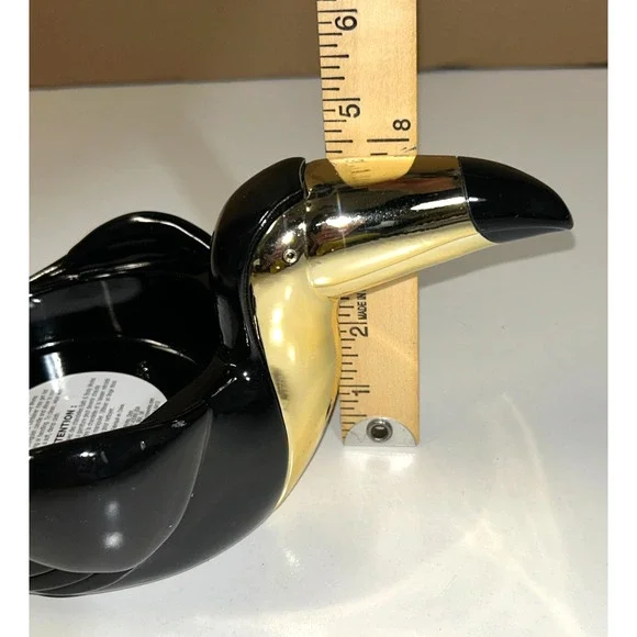 Bath & Body Works Large Candle Holder 3-Wick 14.5 oz GOLD & BLACK MODERN TOUCAN - Picture 9 of 10